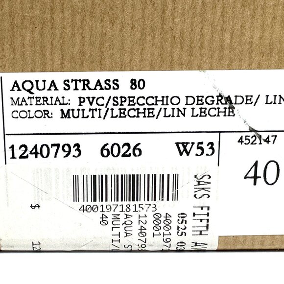 Christian Louboutin AQUA STRASS 80 PVC Crustal Bow Mule Sandals Heels - Picture 16 of 16